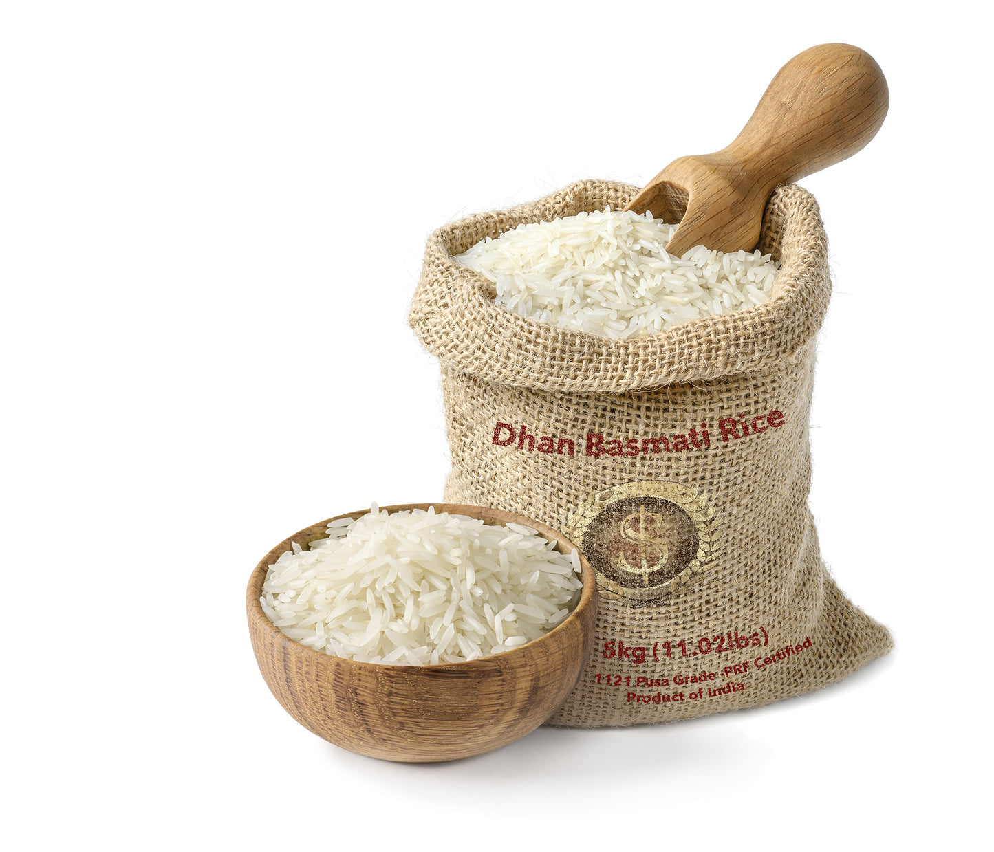 5kg (11.02 lbs) Bag of 1121 Grade Pusa Basmati Rice - PRF Certified (1/2 AROZ Token)